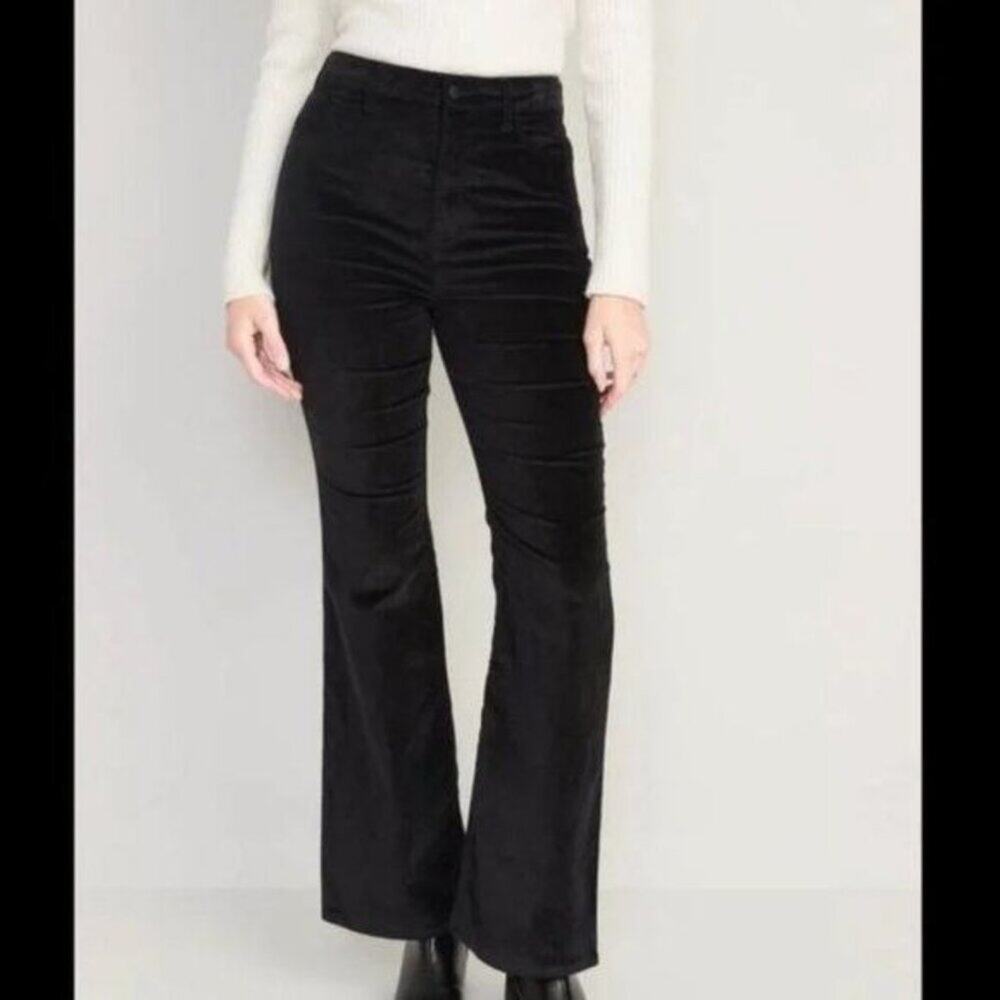 Old Navy Extra High Rise Kicker Boot Cut Velvet Pant Women's Plus Size 22 New wi